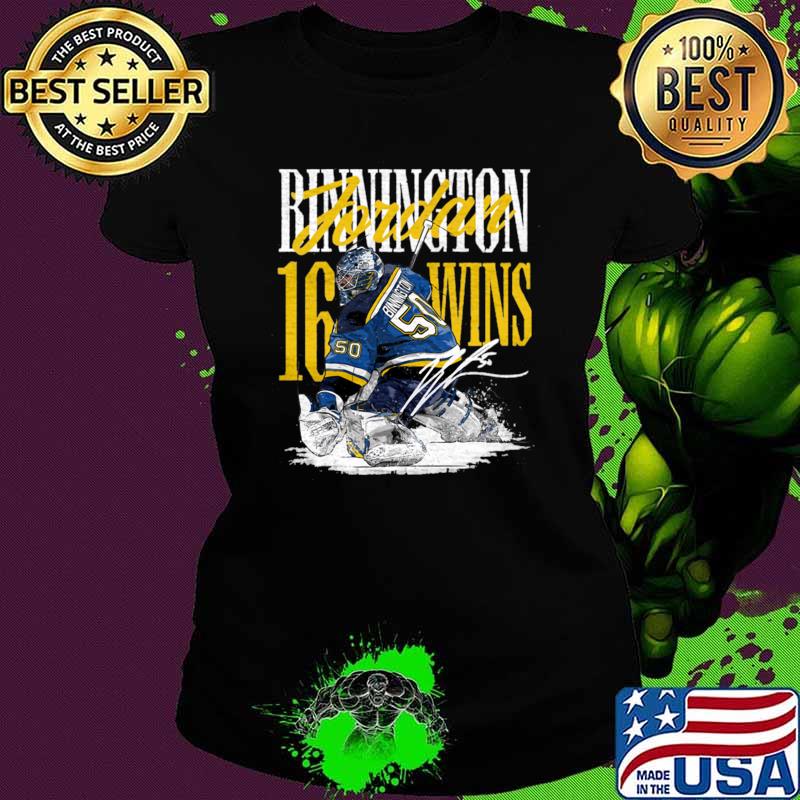 Jordan Binnington St. Louis 16 Wins Signature T-Shirt