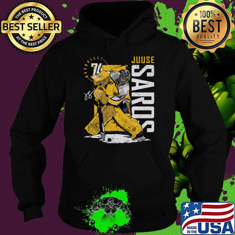 Juuse Saros Nashville Vintage Signature T-Shirt Hoodie Juuse Saros Nashville Vintage Signature T-Shirt Hoodie