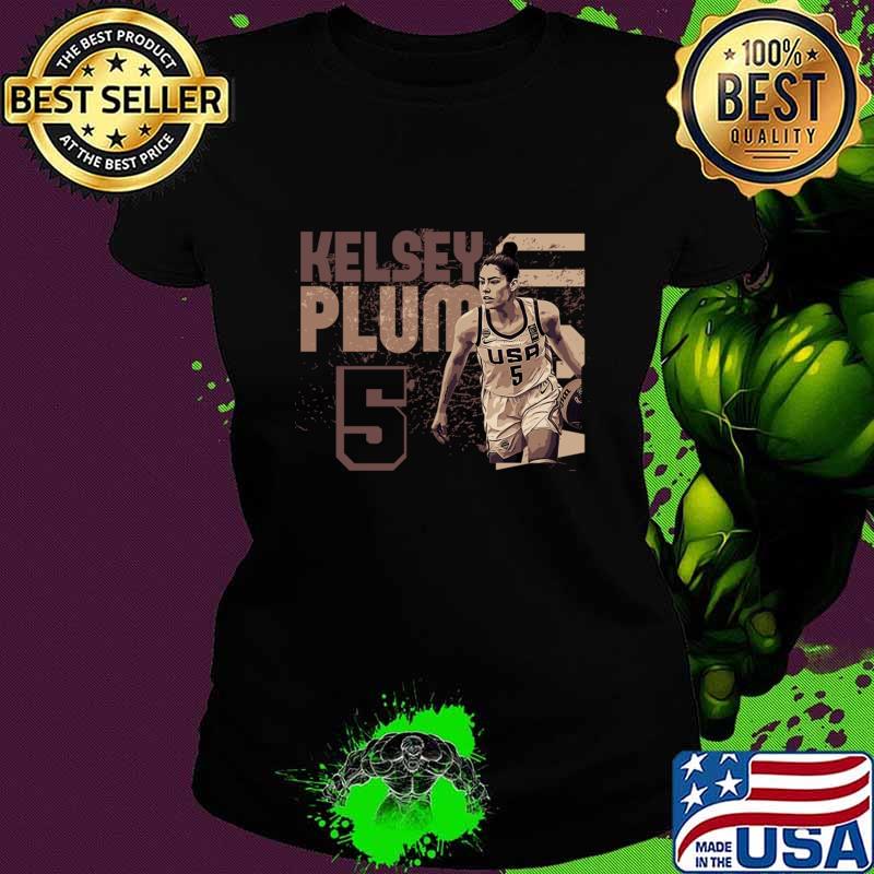 Kelsey plum Brown Vintage Wnba USA T-Shirt