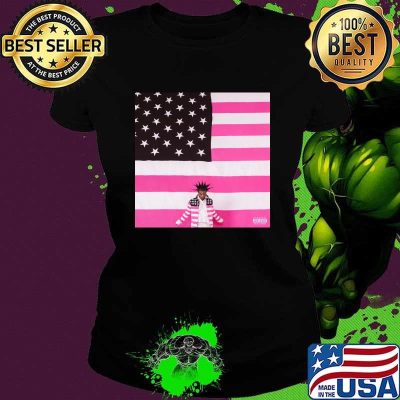 Lil Uzi Vert pink tape american flag T-Shirt Lil Uzi Vert pink tape american flag T-Shirt