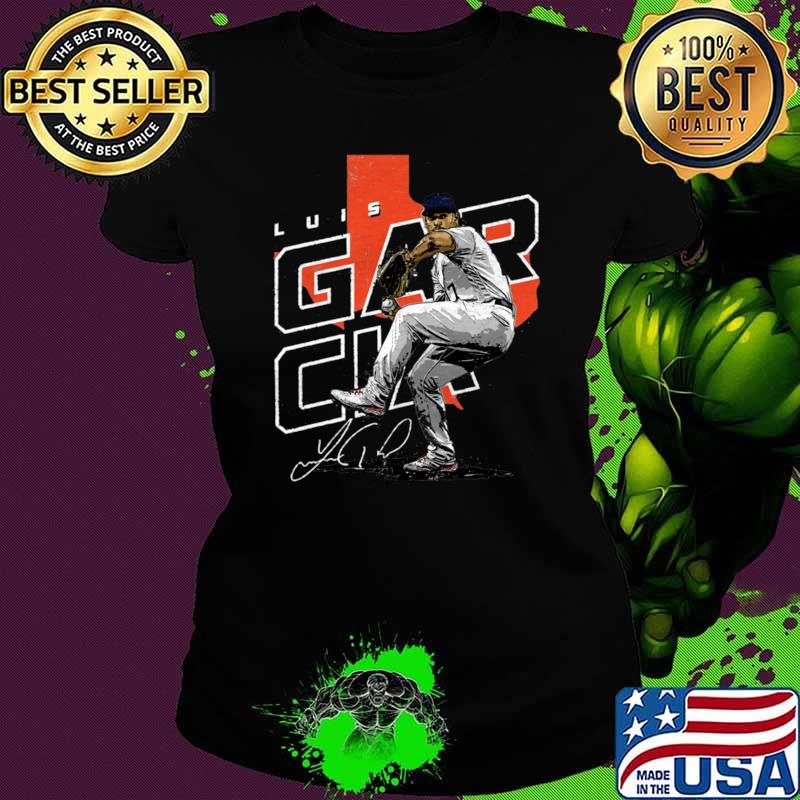 Luis Garcia Signature Houston Player Map Baseball T-Shirt