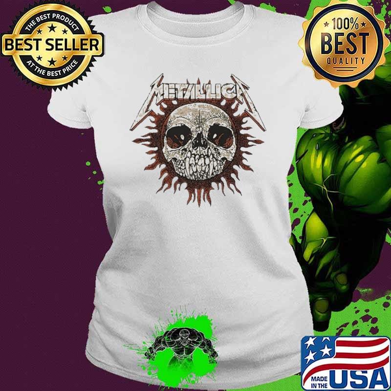Metallica Flaming Sun Burnout New Skull s Ladies tee Metallica Flaming Sun Burnout New Skull s Ladies tee