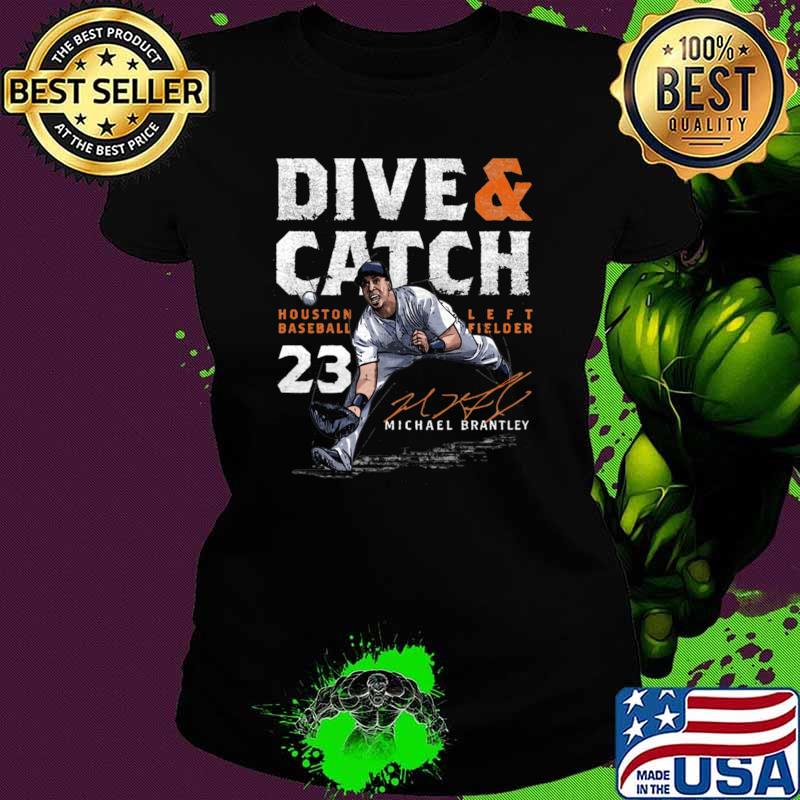 Michael Brantley Houston Baseball Signature Dive Catch T-Shirt