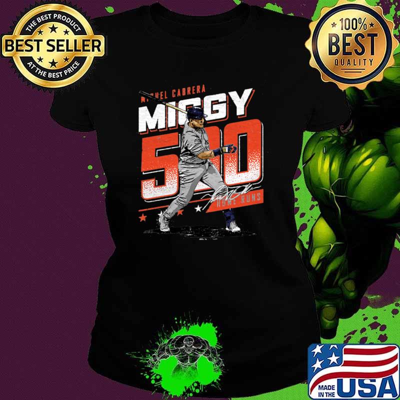 Miguel Cabrera Detroit Tigers Miggy 500 Stars Signature Baseball T-Shirt