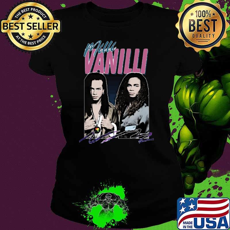 Milli Vanilli 80's German-French R&B Pop Music Signature T-Shirt