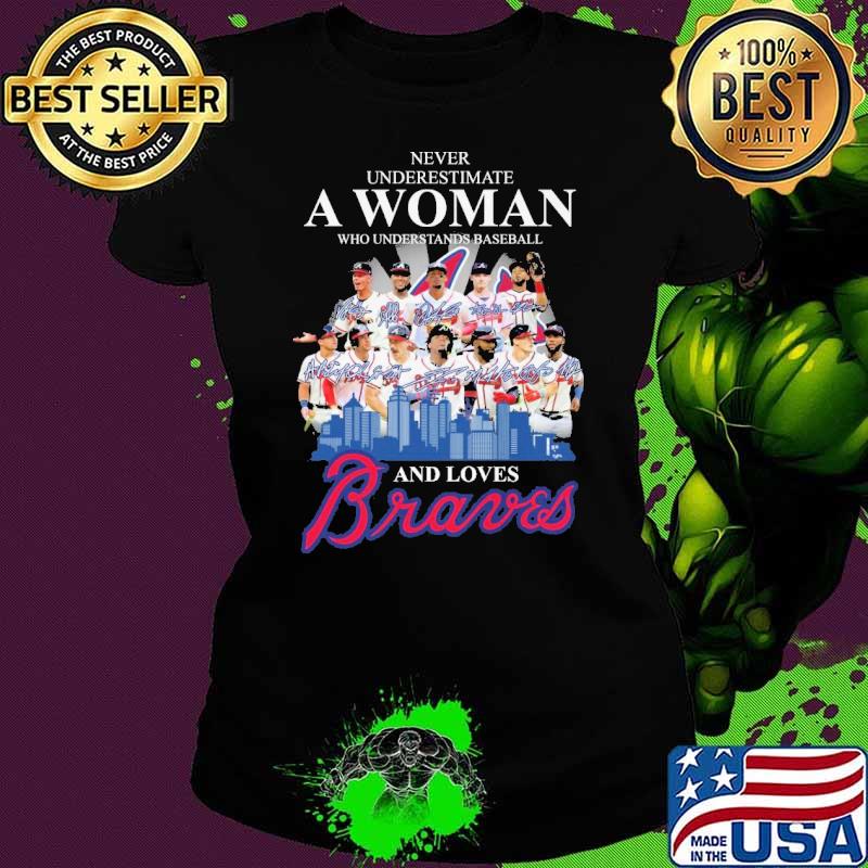 Never underestimate baseball love braves signature shirt Never underestimate baseball love braves signature shirt