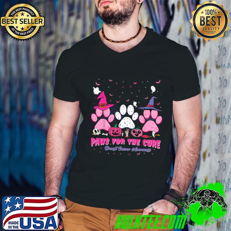 Paws For The Cure Dog Cat Lovers Breast Cancer Awareness T-Shirt