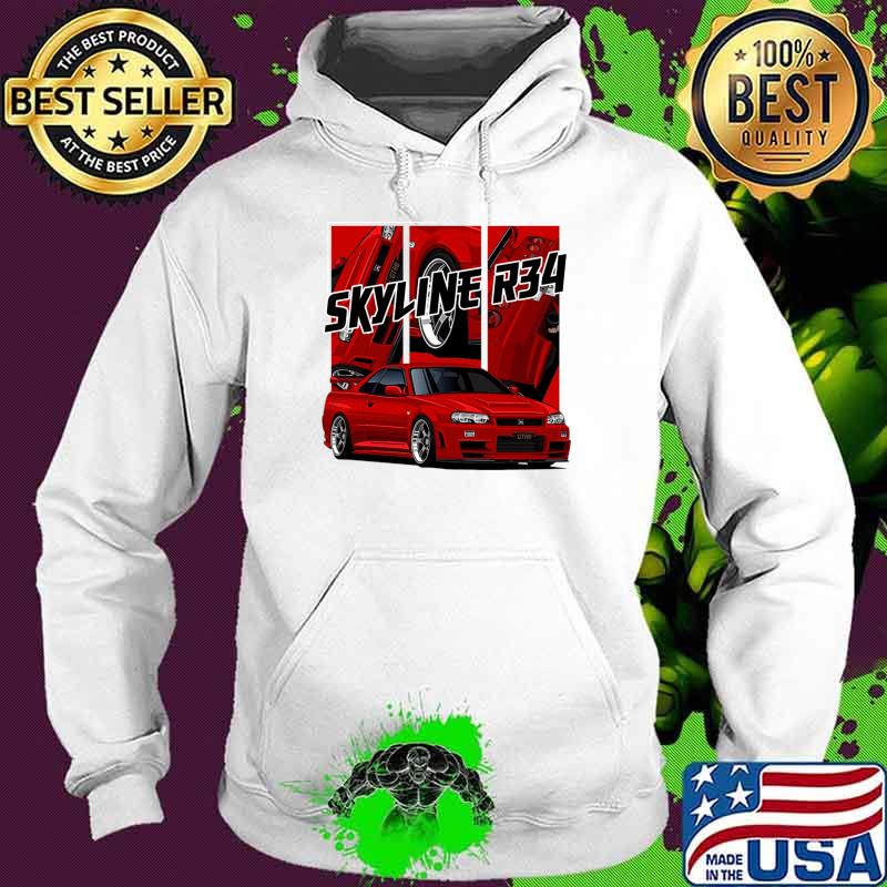 Premium nissan Skyline r34 GTR Red, JDM Car T-Shirt