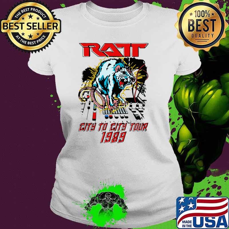 Ratt City To City Tour 1989 Music Band T-Shirt Ladies tee Ratt City To City Tour 1989 Music Band T-Shirt Ladies tee