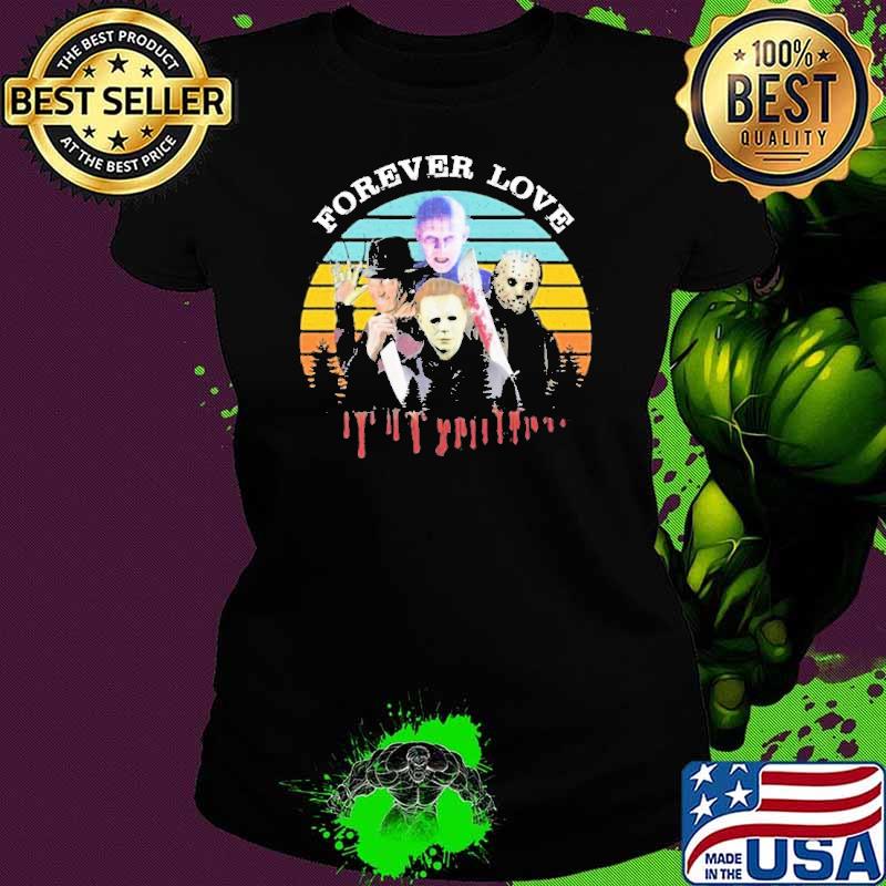 Retro horror characters movie forever love shirt