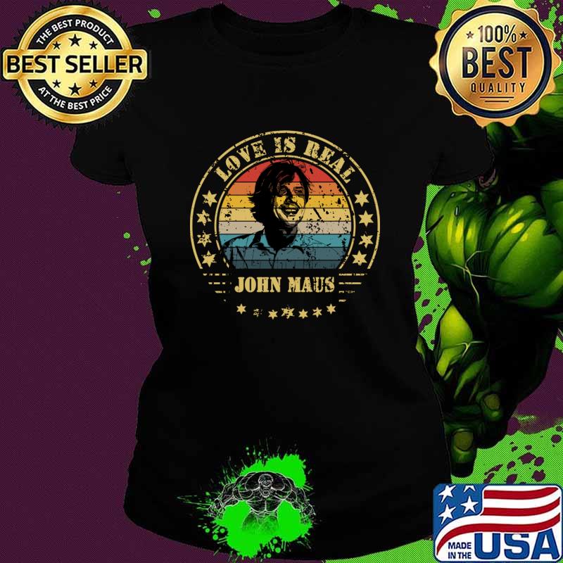 Retro Sunset Love Is Real John Maus Stars T-Shirt