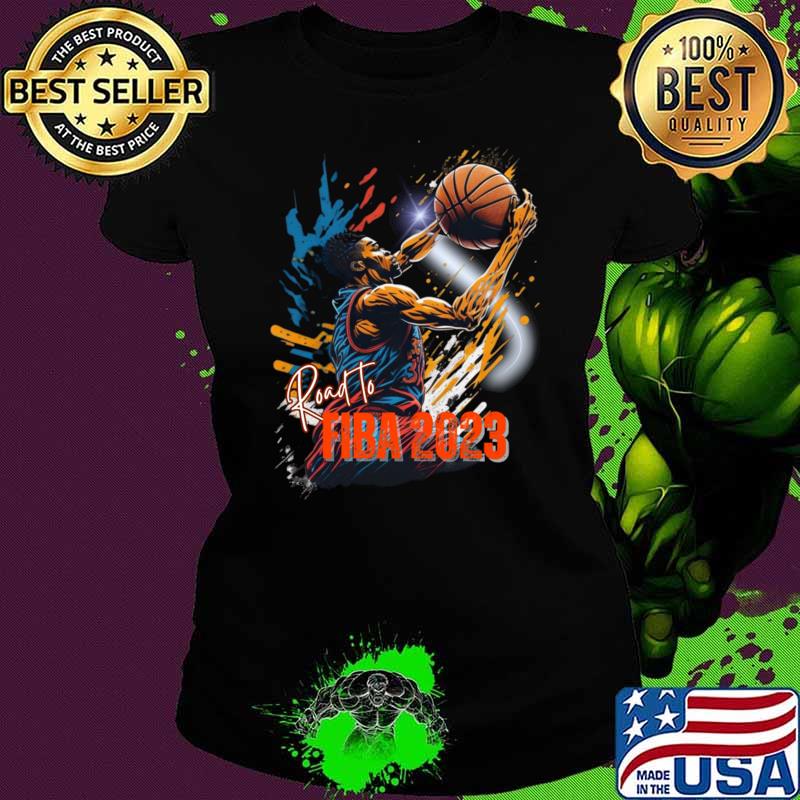 Road to FIBA 2023 for basketball lover watercolor T-Shirt