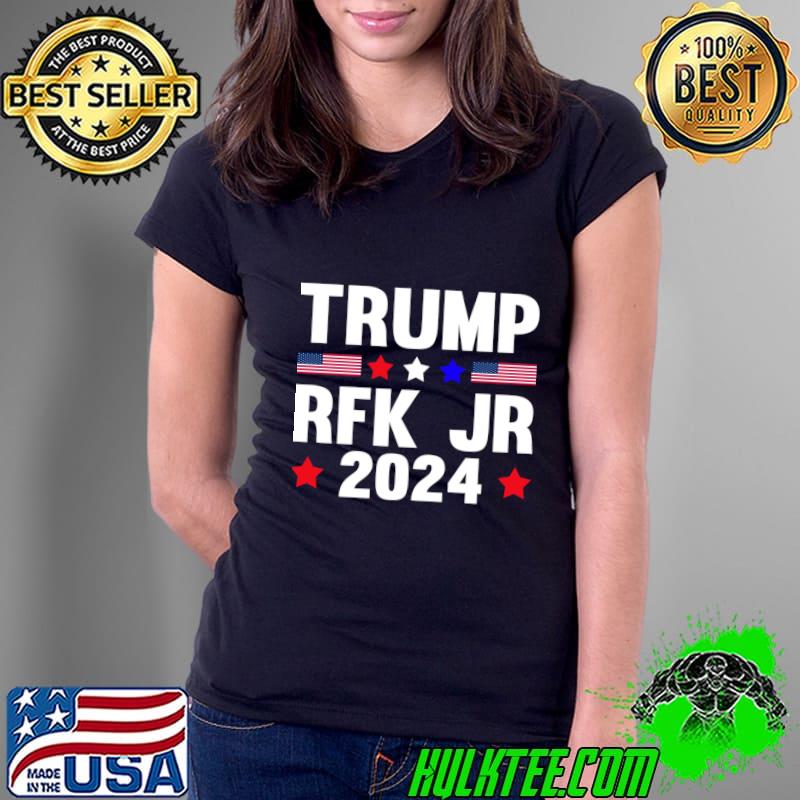 Robert Kennedy Jr 2024 Presidential RFK JR American Flag T-Shirt Ladies Tee Robert Kennedy Jr 2024 Presidential RFK JR American Flag T-Shirt Ladies Tee