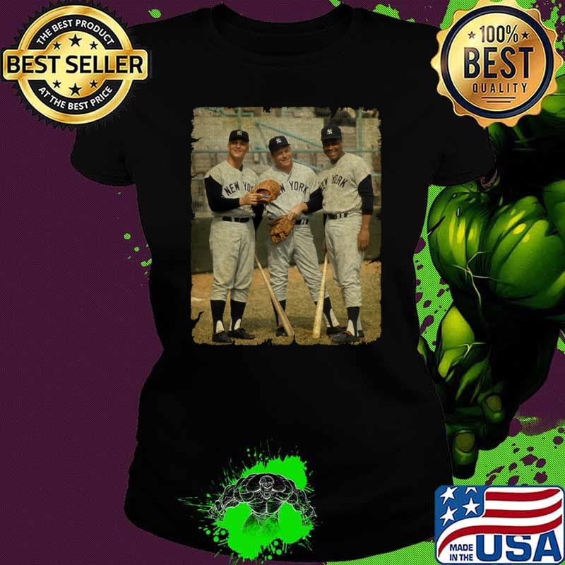 Roger Maris, Mickey Mantle, and Elston Howard in New York Yankees T-Shirt Roger Maris, Mickey Mantle, and Elston Howard in New York Yankees T-Shirt