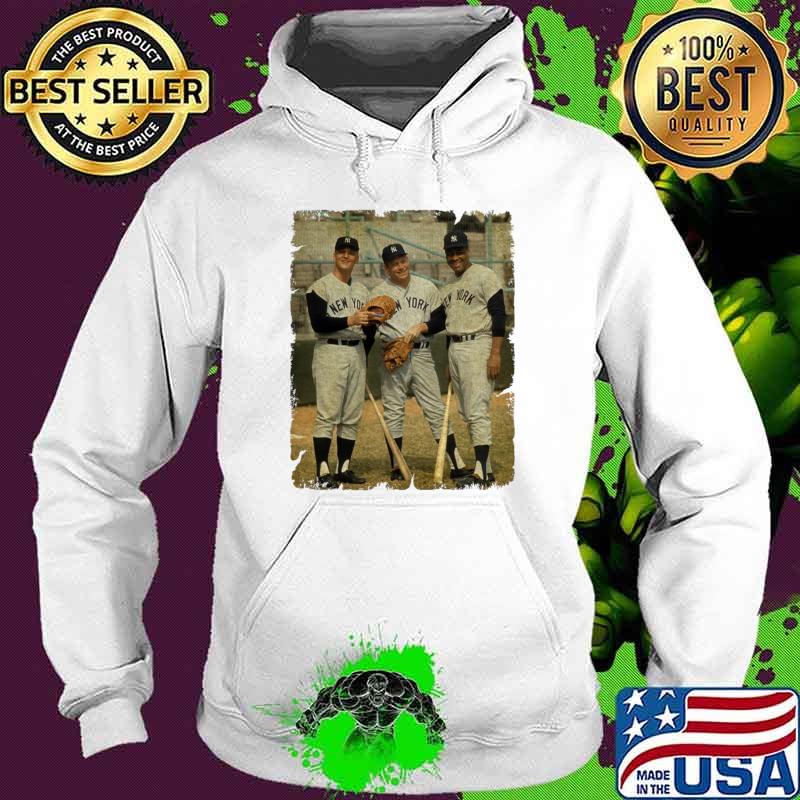 Roger Maris Mickey Mantle and Elston Howard in New York Yankees Team Baseball T-Shirt
