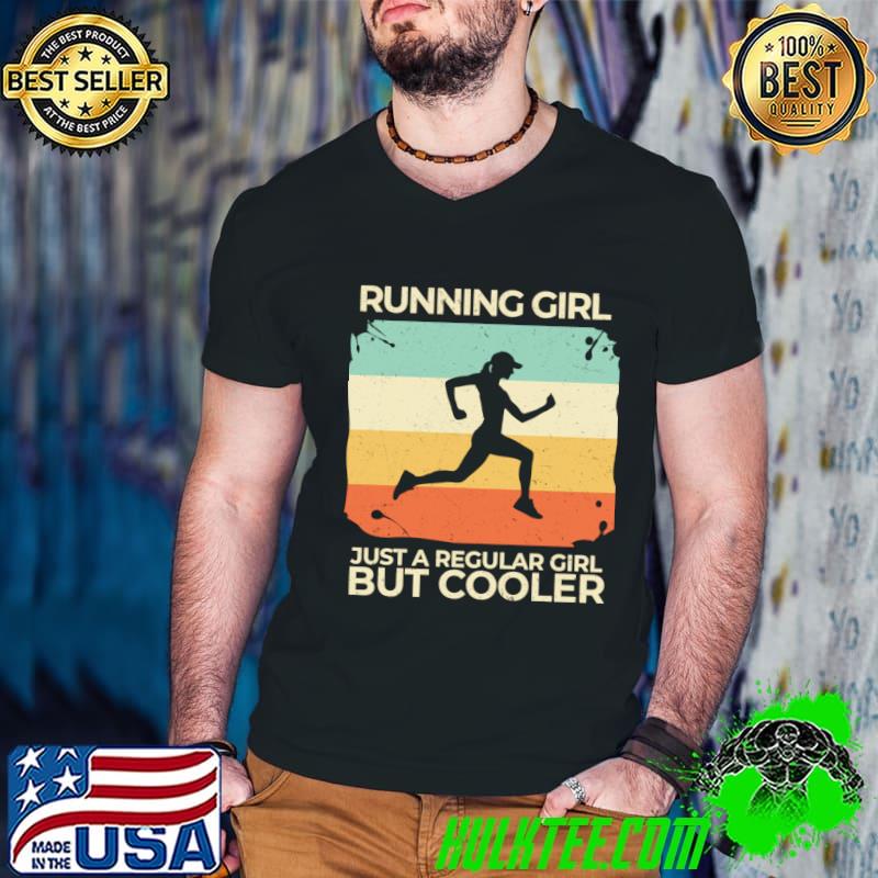 Running girl just a regular girl but cooler vintage T-Shirt