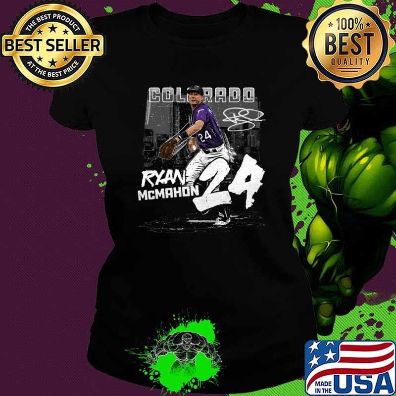 Ryan McMahon an American Baseball for the Colorado Rockies Signature T-Shirt