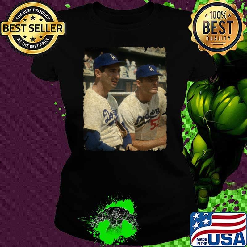 Sandy Koufax and Don Drysdale in Los Angeles Dodgers T-Shirt