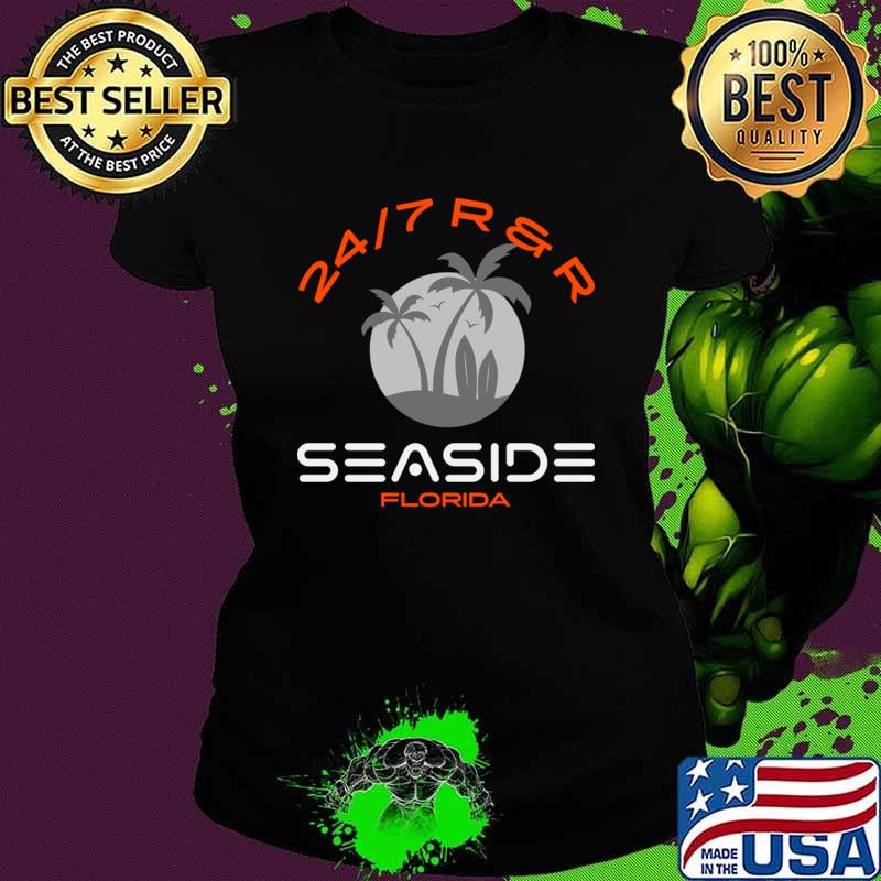 Seaside Florida 247 R and R Palm Tree Surfboard T-Shirt