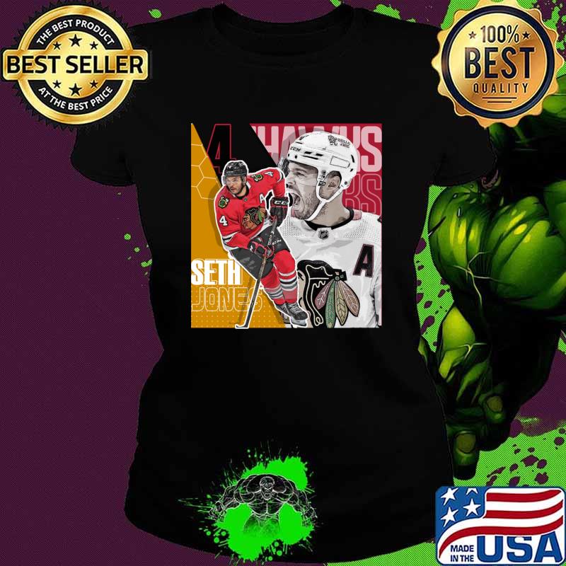 Seth Jones Hockey Player American For The Chicago Blackhawks T-Shirt