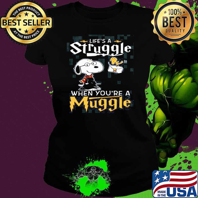 Snoopy Woodstock Harry Potter life’s a struggle when you’re a muggle shirt