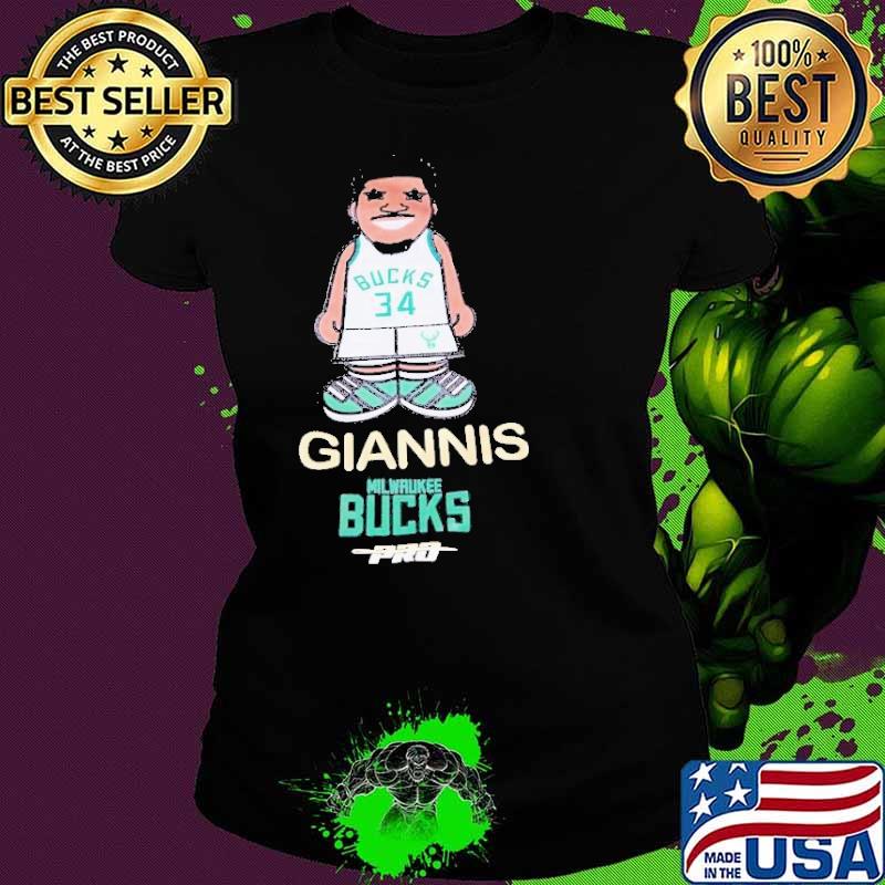 Stockpro standard giannis antetokounmpo avatar milwaukee bucks shirt