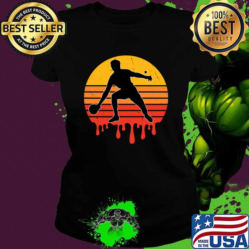 Tennis Player Silhouette Retro Sports T-Shirt