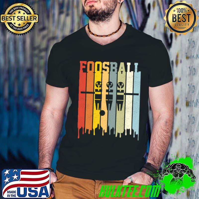 Text Strips Vintage Retro Table Football Foosball T-Shirt