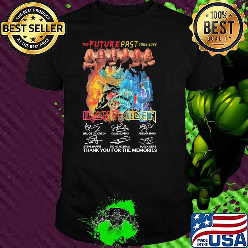 The future past tour 2023 Iron Maiden thank you for the memories signature shirt