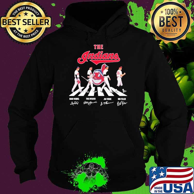 The Indians Omar Vizquel Tris Speaker Jim Thome Bob Feller Abbey Road Signature Shirt Hoodie The Indians Omar Vizquel Tris Speaker Jim Thome Bob Feller Abbey Road Signature Shirt Hoodie
