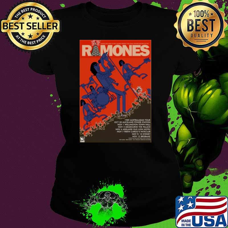 The Ramones 1989 Australasian Tour Oct 20 Auckland Power Station T-Shirt