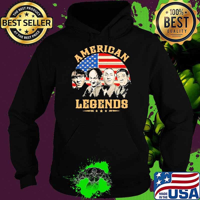 Three Stooges American Legends Usa Flag s Hoodie Three Stooges American Legends Usa Flag s Hoodie