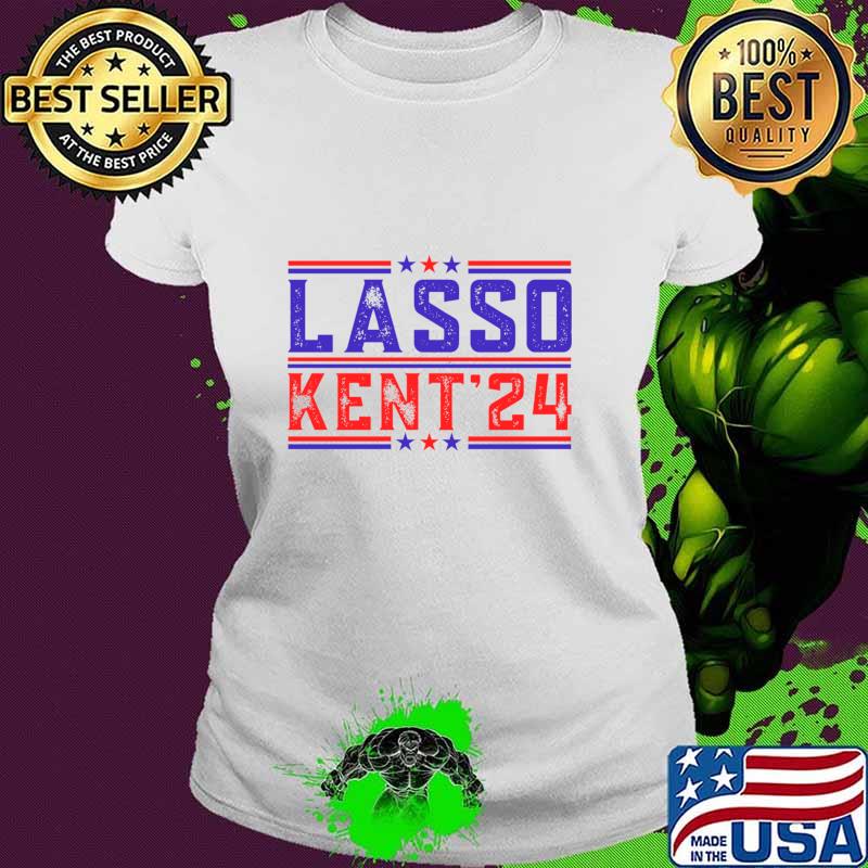 Top lasso Kent 24 Stars Line Red Blue Sport T-Shirt Ladies tee Top lasso Kent 24 Stars Line Red Blue Sport T-Shirt Ladies tee