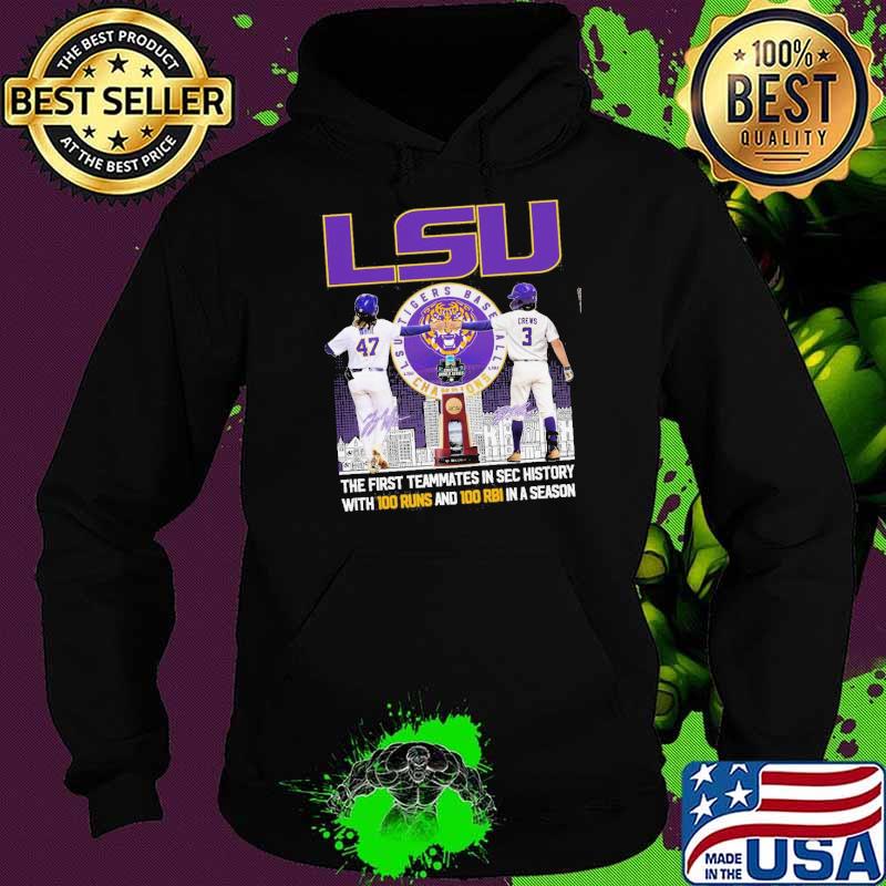 Top lSU the first teammates in sec history with 100 runs and rbi season s Hoodie Top lSU the first teammates in sec history with 100 runs and rbi season s Hoodie