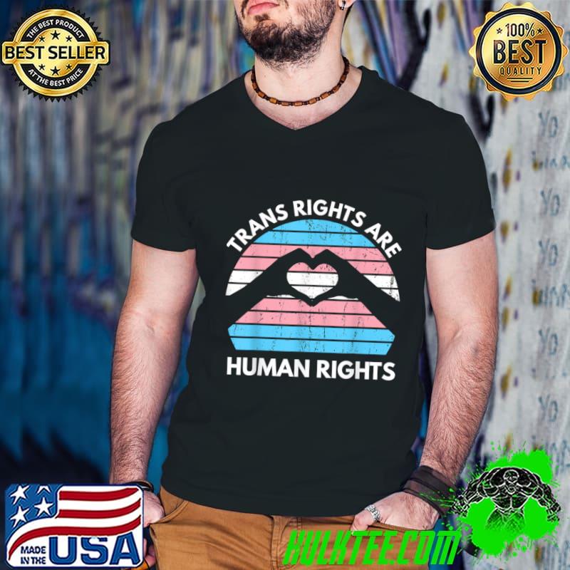 Trans Rights Are Human Rights LGBQT Transgender Vintage T-Shirt