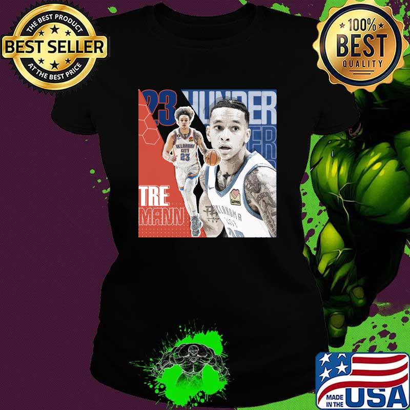 Tre Mann Basketball Design Poster Thunder T-Shirt