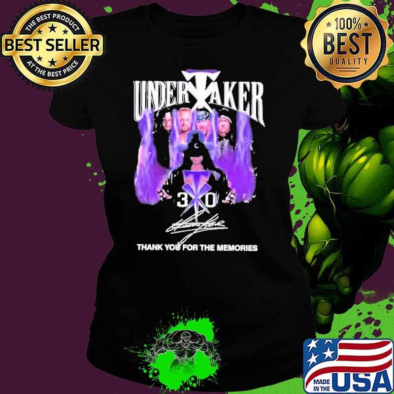 Undertaker thank you for the memories signatures shirt