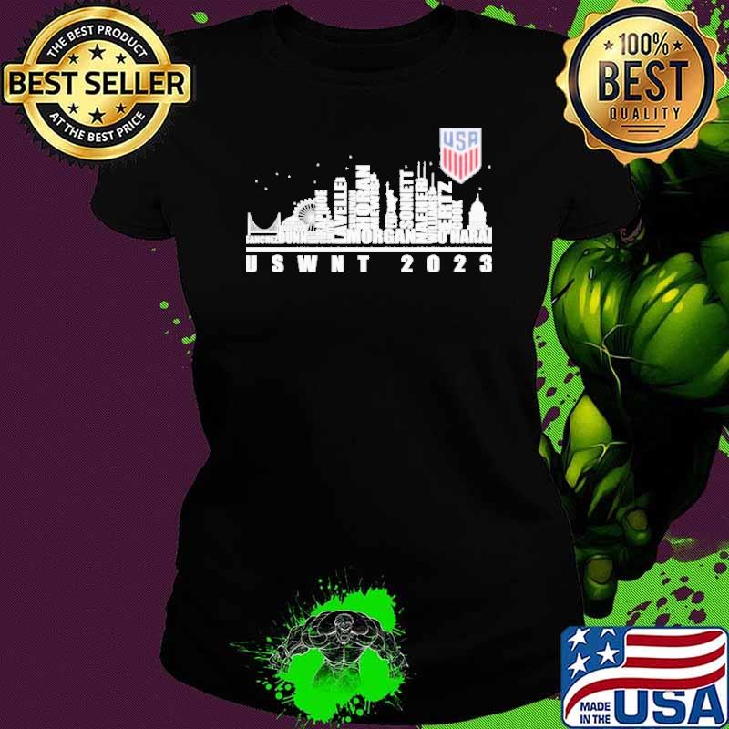 Uswnt Soccer City Skyline Players Names 2023 Shirt