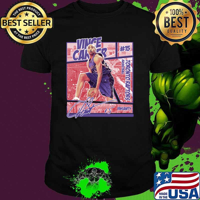 Vince Carter Vinsanity Toronto Raptors Basketball Signature Comic T-Shirt Unisex Vince Carter Vinsanity Toronto Raptors Basketball Signature Comic T-Shirt Unisex