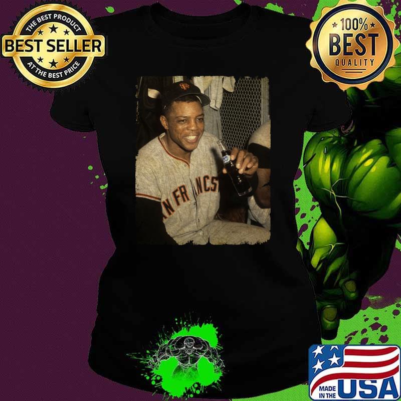 Willie Mays in San Francisco Giants MLB Baseball T-Shirt