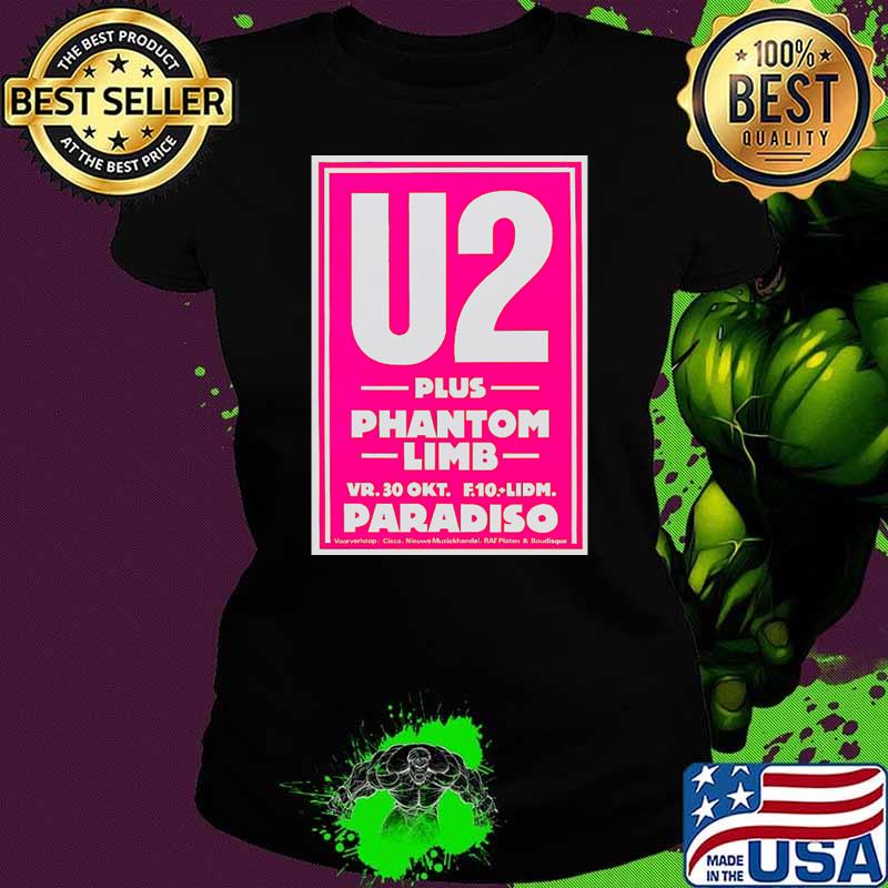 1981 U2 Plus Plantom Limb Paradiso Amsterdam concert flyer T-Shirt 1981 U2 Plus Plantom Limb Paradiso Amsterdam concert flyer T-Shirt
