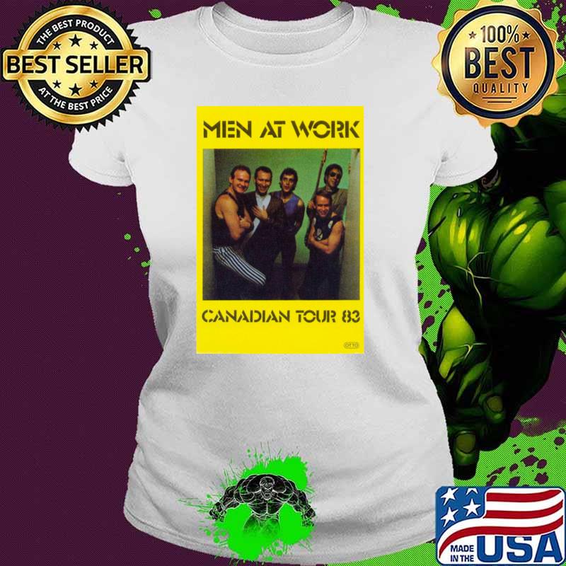 1983 Men at Work Canadian Tour concert T-Shirt Ladies tee 1983 Men at Work Canadian Tour concert T-Shirt Ladies tee
