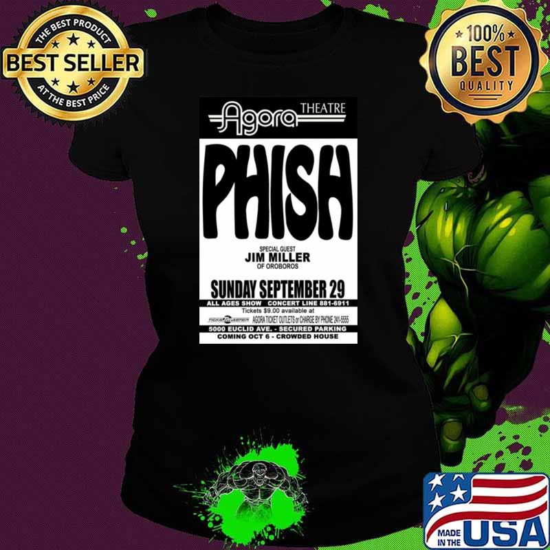 1991 Phish Concert All Ages Show Concert Jim Miller announcement T-Shirt