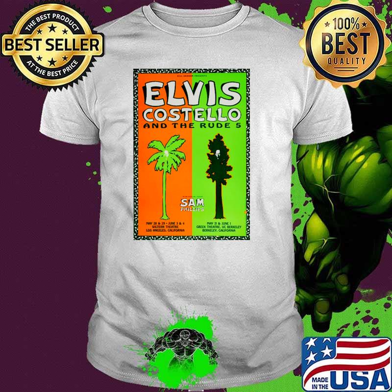 1992 Elvis Costello And The Rude 5 concert tour T-Shirt