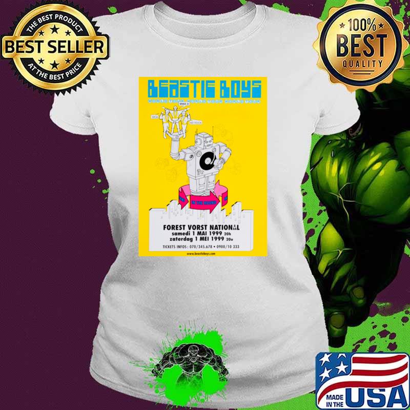 1999 Beastie Boys World Tour Forest Vorst National T-Shirt Ladies tee 1999 Beastie Boys World Tour Forest Vorst National T-Shirt Ladies tee