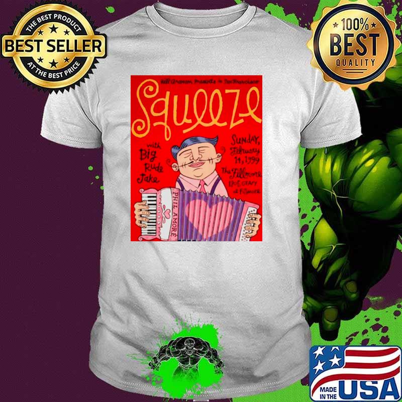 1999 Squeeze With Big Rude Jake Concert announcement T-Shirt