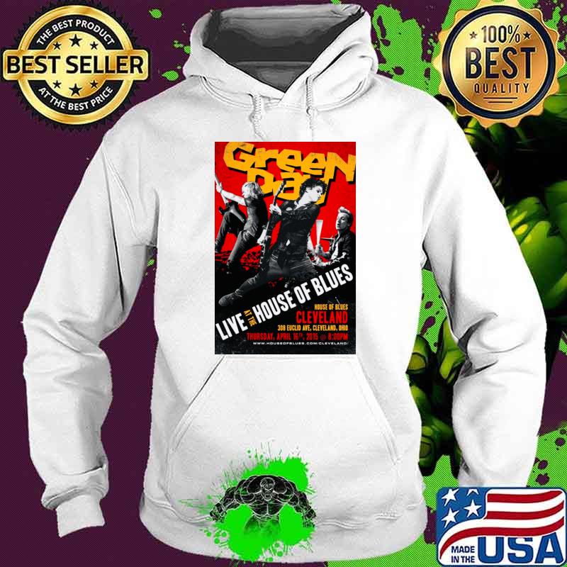 2015 Green Day House of Blues concert flyer T-Shirt Hoodie 2015 Green Day House of Blues concert flyer T-Shirt Hoodie