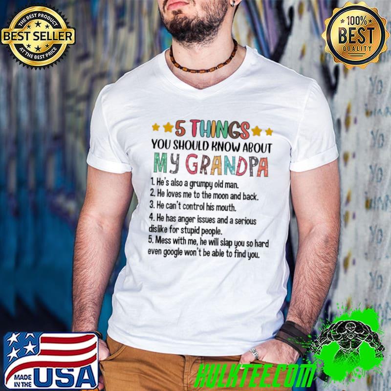5 Things You Should Know About My Grandpa Youth shirt