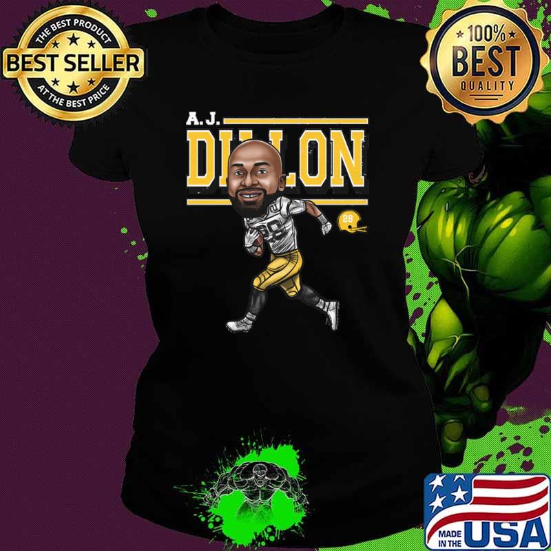 A.J. Dillon Green Bay Football Cartoon Player an American T-Shirt