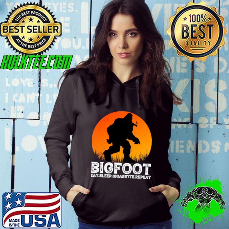 Bigfoot Eat Sleep Cigarette Repeat Sunset T-Shirt Hoodie Bigfoot Eat Sleep Cigarette Repeat Sunset T-Shirt Hoodie